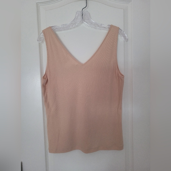 Ellen Tracy Cotton Blend Creme Tanktop - Picture 3 of 3